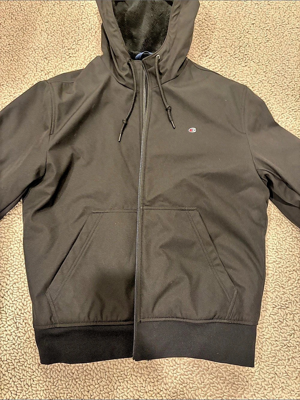 Champion Water Resistant Full-Zip Jacket Black Size Medium NWT